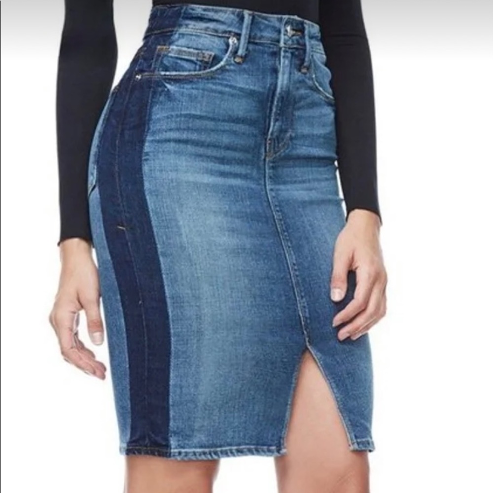 Good American Denim Pencil Skirt Size 10